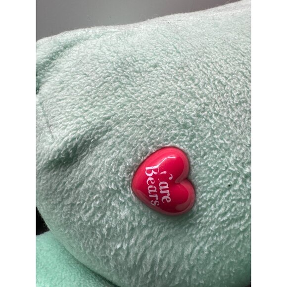 Care Bears Plush Cheer Bear Mint Green 26" Embroidered Rainbow Stars Heart Belly - Picture 6 of 9